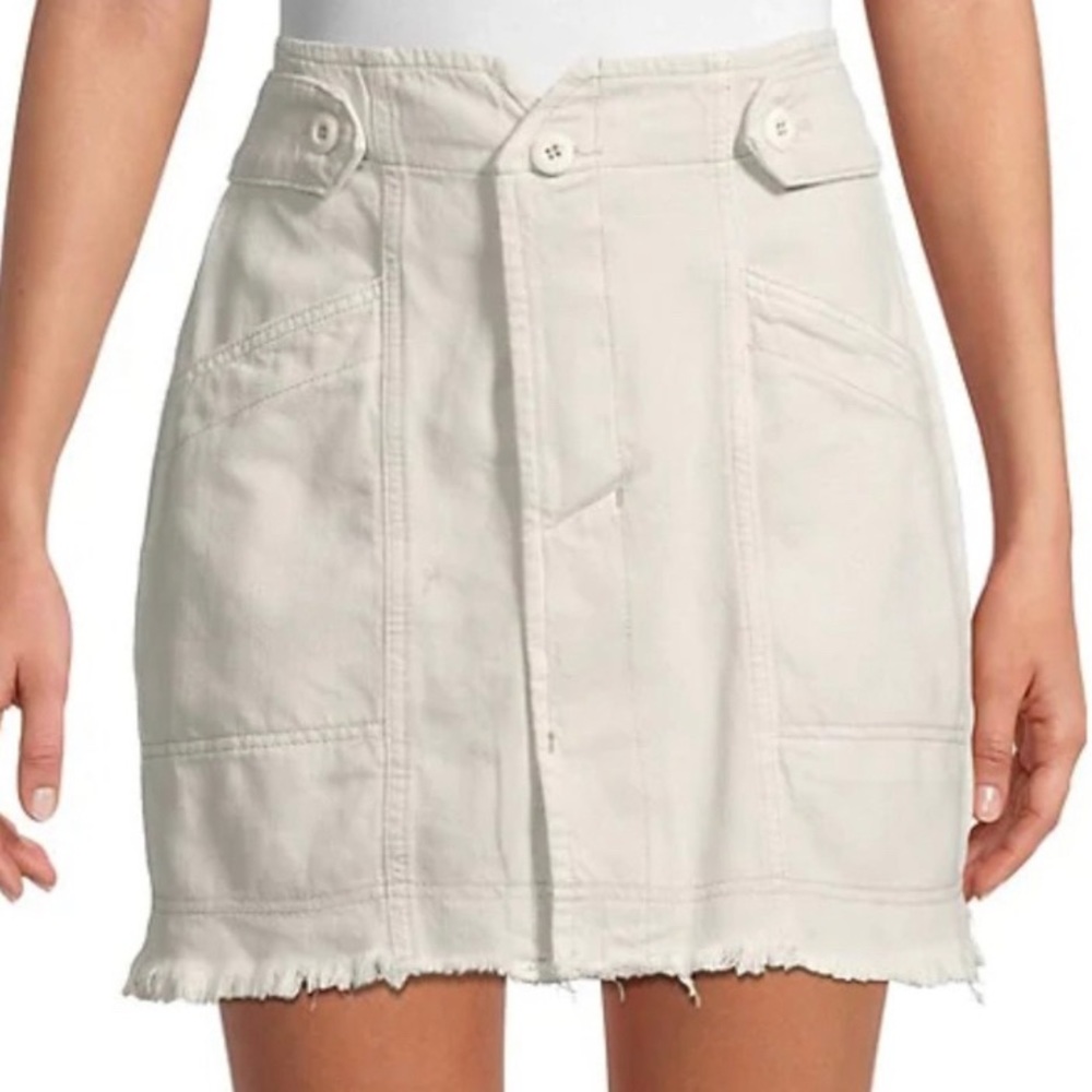 Free People Alpha Utility Denim Mini Skirt Size 0